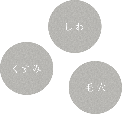 しわ くすみ 毛穴