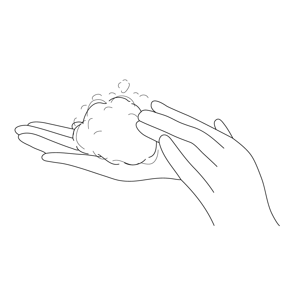 スキンケアのSTEP2 | 泡立てネットなどを使い、空気を入れるようにして、ふんわり泡をつくります。